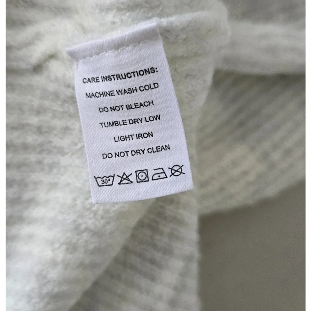 Pullover Knit Sweater Women's XL *** White Gray Heather